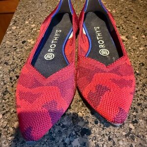 Rothy's Vibrant Red and Blue Flats
